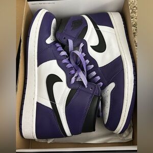 Nike Air Jordan 1 Retro High OG Court Purple White Black Men’s Size 8.5